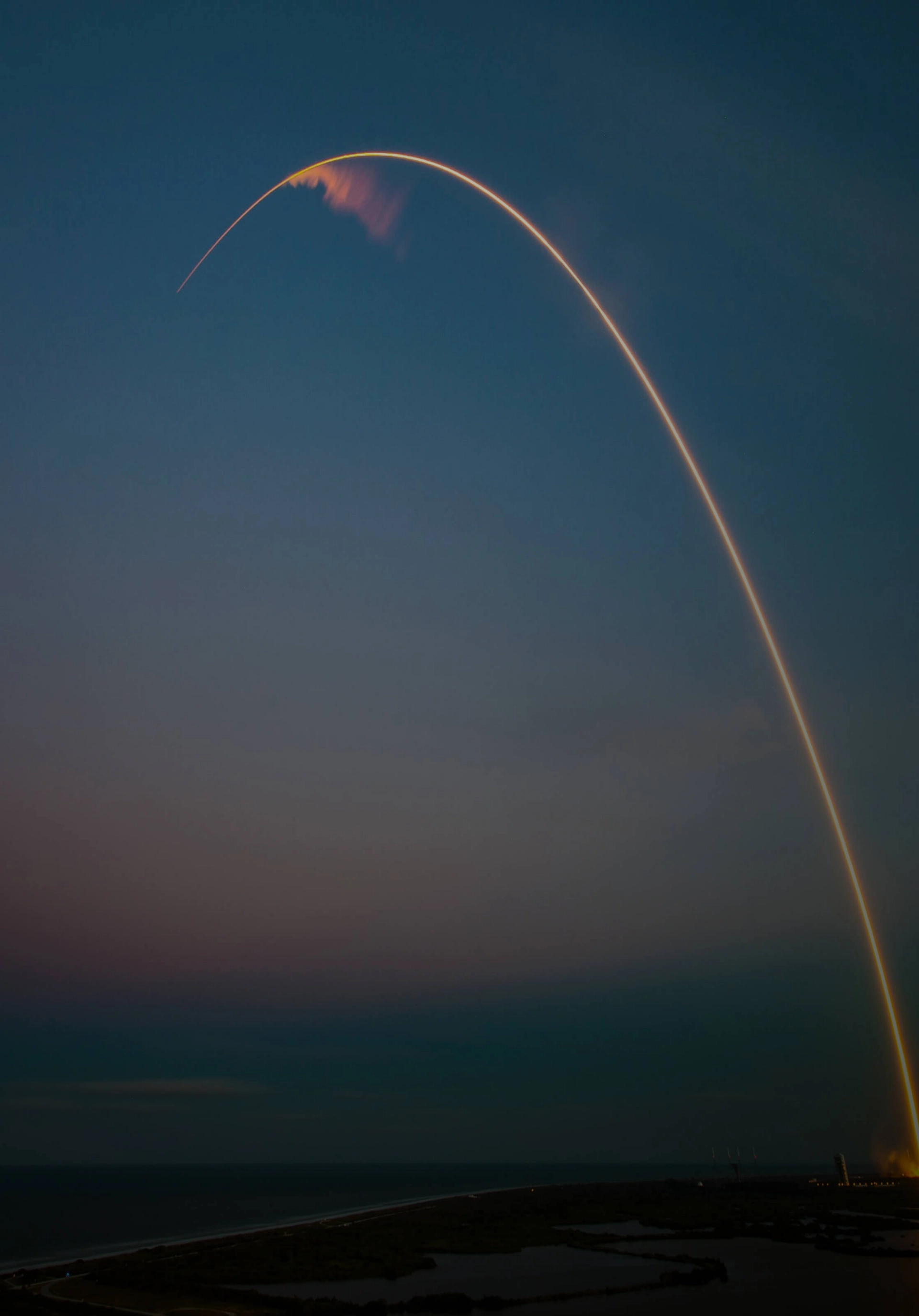 Background image of sky with arc of light
