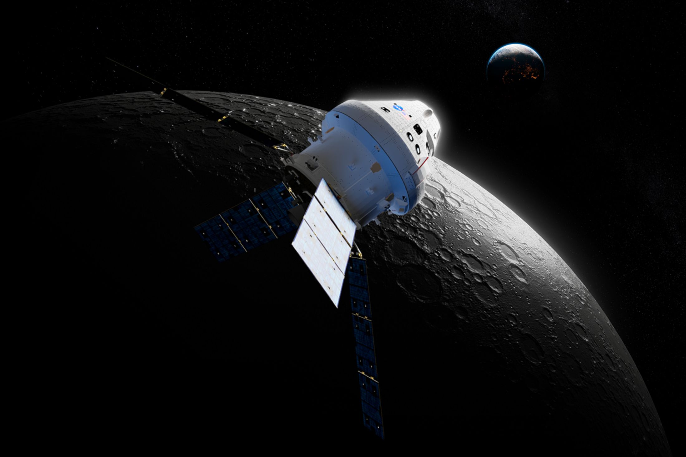 A space station in orbit.