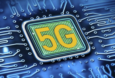 Computer chip graphic with the 5G symbol