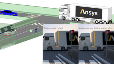 Camera simulation of trucks