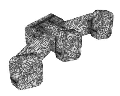 Exhaust manifold mesh postprocessing using  PyFluent