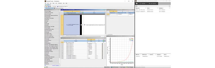 The calibrated material coefficients are available within the engineering data section of Ansys Workbench