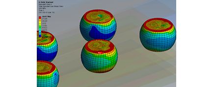 Stresses in BGA balls