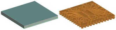 3D Base Geometry (Left) and Associated 2D Trace Reinforcement Geometry (Right)