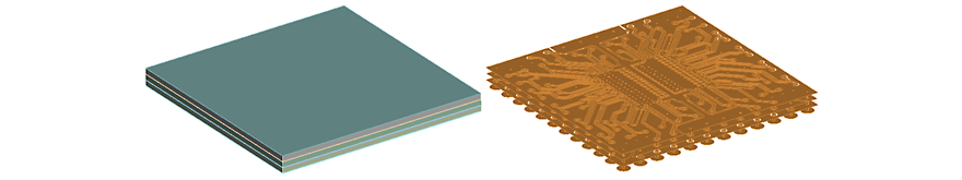 3D Base Geometry (Left) and Associated 2D Trace Reinforcement Geometry (Right)