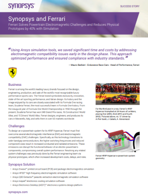 Synopsys and Ferrari Success Story