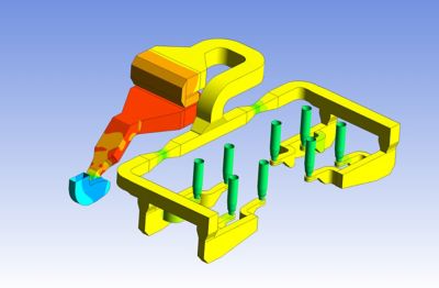 Figure 1: Contours of a combustion air pressure profile across a forced draft fan, air preheater, air plenum and burner