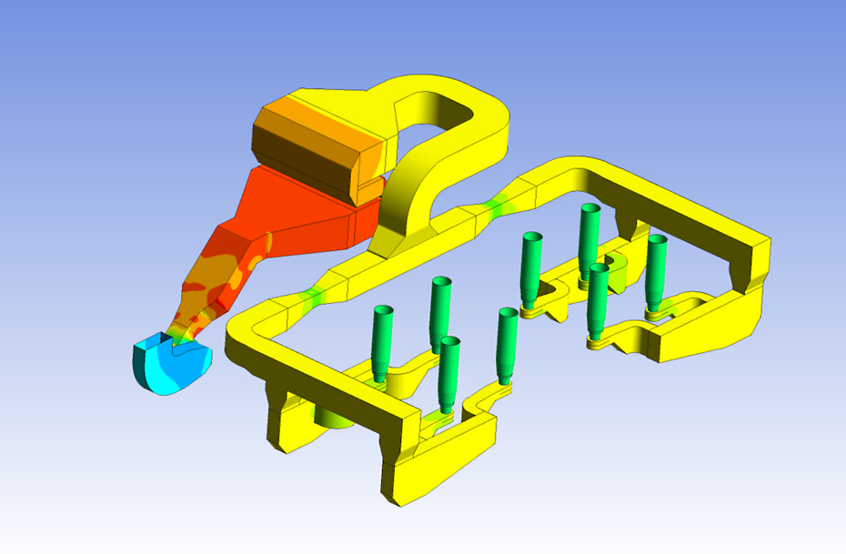Contours of a combustion air pressure profile across a forced draft fan, air preheater, air plenum and burner