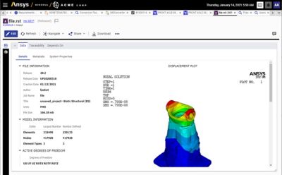 Ansys Minerva reports can easily be shared and viewed in standard web browsers.