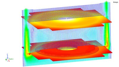 Simulation of temperature plot with airflow