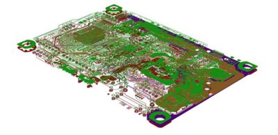 PCB万博布局几何的Ansys Sherlock模型