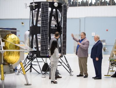 Vice president of Research and Development of Intuitive Machines, Tim Crain speaks with Thomas Zurbuchen, NASA Associate Administrator for the Science Mission Directorate