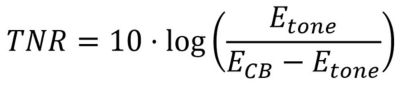 tone to noise ratio formula