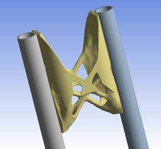 Topology optimization example of a motorcycle fork in Ansys 18.1