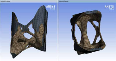 Viewing the shape the topology optimization method has obtained in Ansys Mechanical.