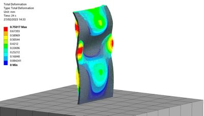 Total deformation curved fin