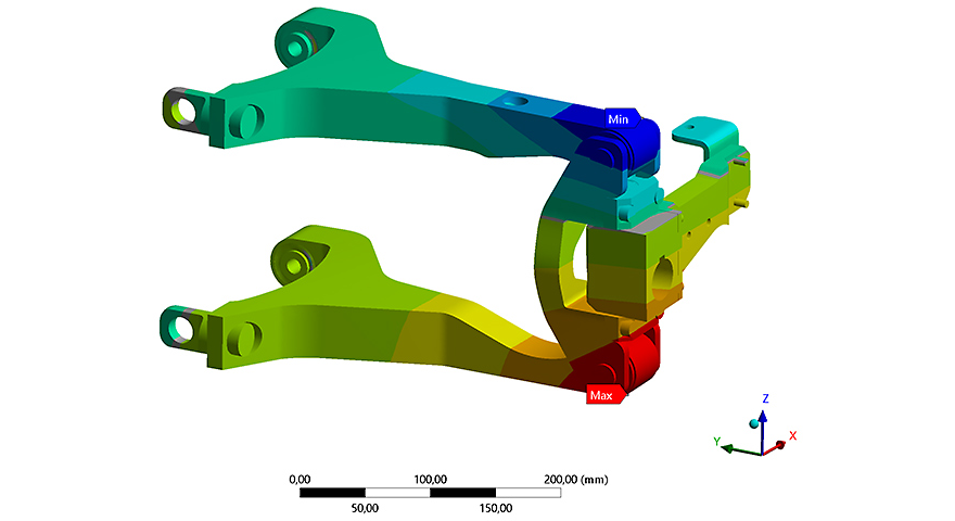 Ansys Mechanical helped Triggo engineers conduct system stiffness analysis, enabling them to measure component durability.