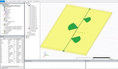 Ansys HFSS中低通滤波器的几何图形，由Ansys Nuhe万博rtz FilterSolutions生成