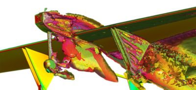 Turbulent study around sharp edges from fuselage and landing gear elements