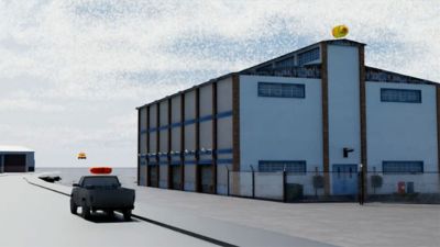 Simulating cybersecurity at a port