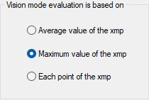 Vision mode evaluation