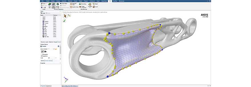 Ansys SpaceClaim can be used to transform a scan into a 3D model suitable for manufacturing.