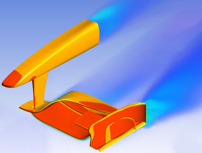 Simulation of a wing