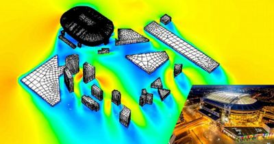 Particle simulation of aerosols in Johan Cruyff Arena